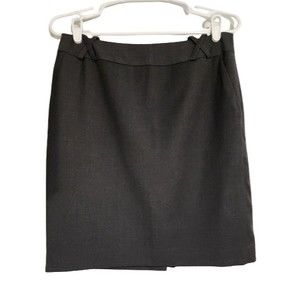 J McLaughlin Womens Straight Mini Skirt Gray Lined Pockets Made in USA Size 8